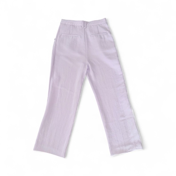 ZARA Lilac Wide Leg High Waist Trousers Women’s Sz S Tailored Dress Pants - Picture 6 of 11